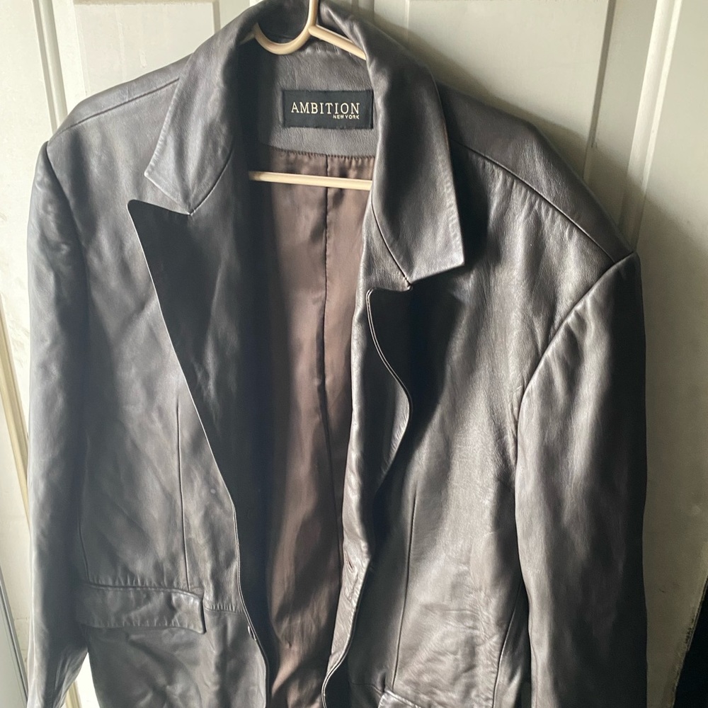 Mens leather blazer Jacket